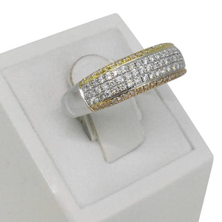 18 carat 3 colour diamond encrusted cocktail Ring