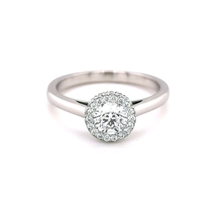 Platinum 0.50ct Diamond Halo Ring