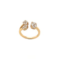 18K Rose Gold 0.56ct Diamond Triple Cluster Ring
