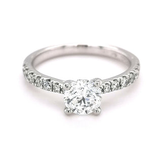 Platinum 0.90ct Round Brilliant Cut Diamond Ring