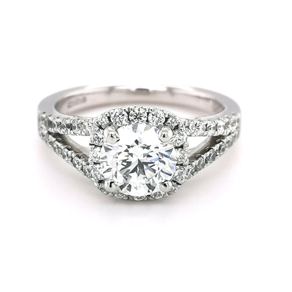 Platinum 1.20ct Round Brilliant Cut Diamond Ring