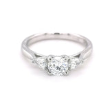 Platinum Three Stone 0.77ct Diamond Ring