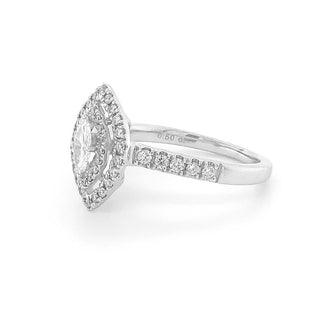 9K White Gold Fancy Diamond Ring