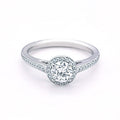 Platinum Round Brilliant Cut Diamond 0.66ct Halo Ring