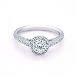 Platinum Round Brilliant Cut Diamond 0.66ct Halo Ring
