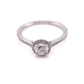 Platinum 0.48ct Diamond Halo Engagement Ring