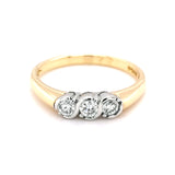 18ct Yellow Gold 0.33ct Diamond Trilogy Engagement Ring