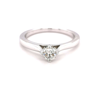 9ct White Gold Diamond Solitaire Ring