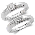 9ct White Gold Diamond Bridal Set 0.28ct