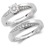 9ct White Gold Diamond Bridal Set 0.28ct