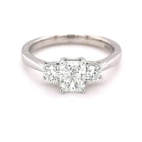 18K White Gold 1.01ct Diamond Trilogy Ring