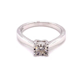 9ct White Gold 0.33ct Diamond Illusion Set Engagement Ring