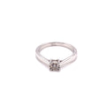 9ct White Gold 0.17ct Diamond Ilusion Set Engagement Ring