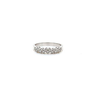 18K White Gold 0.15ct Diamond Heart Ring