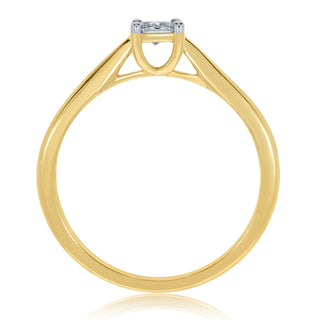 9ct Yellow Gold Diamond Ring