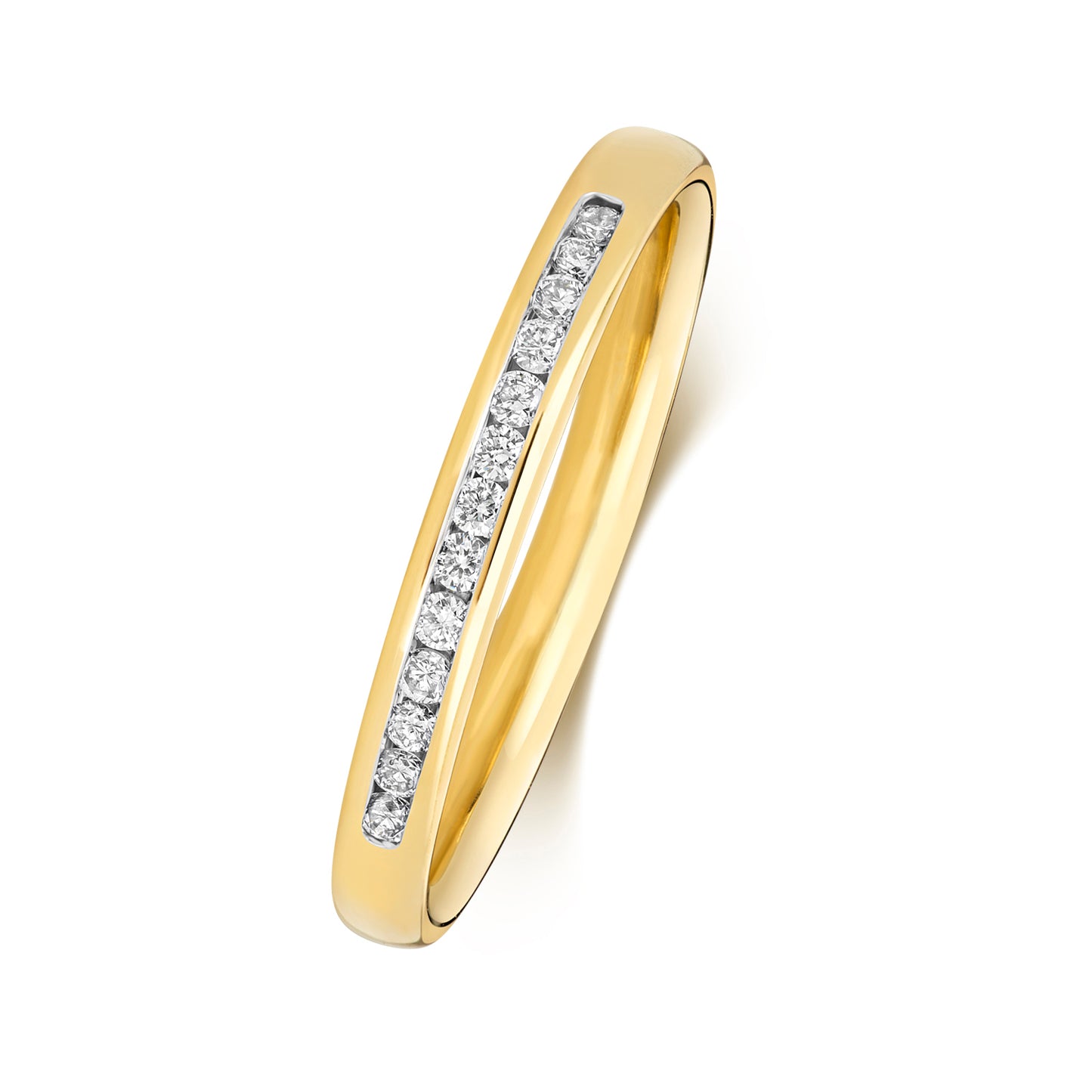 9K Yellow Gold 0.14ct Diamond Set Eternity Ring