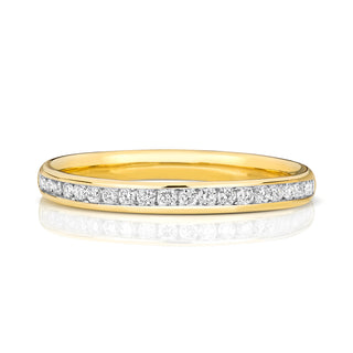 9K Yellow Gold 0.21ct Diamond Half Eternity Ring