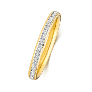 9K Yellow Gold 0.21ct Diamond Half Eternity Ring