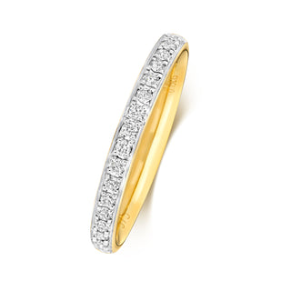 9K Yellow Gold 0.18ct Diamond Eternity Ring