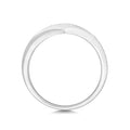 Platinum 0.09ct Diamond Crossover Eternity Ring