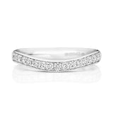 Platinum 0.35ct Diamond Wishbone Eternity Ring