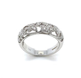 18K White Gold 0.23ct Diamond Filigree Ring
