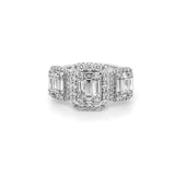 Platinum 1.10ct Diamond Trilogy Ring