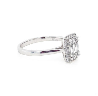 Platinum 0.40ct Diamond Halo Ring
