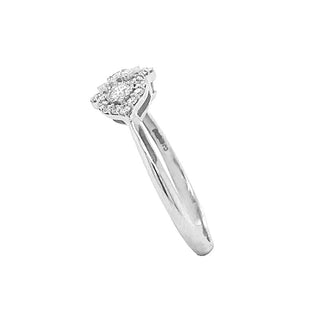 9K White Gold Diamond Trilogy Ring