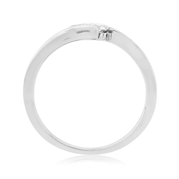 9K White Gold 2 Diamond Ring