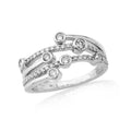 9K White Gold Diamond Bubble Ring
