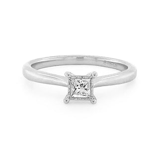 Platinum 0.19ct Princess Cut Diamond Ring