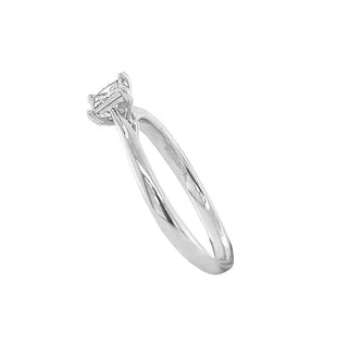Platinum 0.19ct Princess Cut Diamond Ring