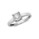 9K White Gold 0.27ct Illusion Set Diamond Solitaire Ring