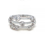 18K White Gold 1.13ct Diamond Bubble Ring