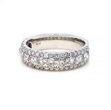 18K White Gold 1.52ct Diamond Three Row Ring