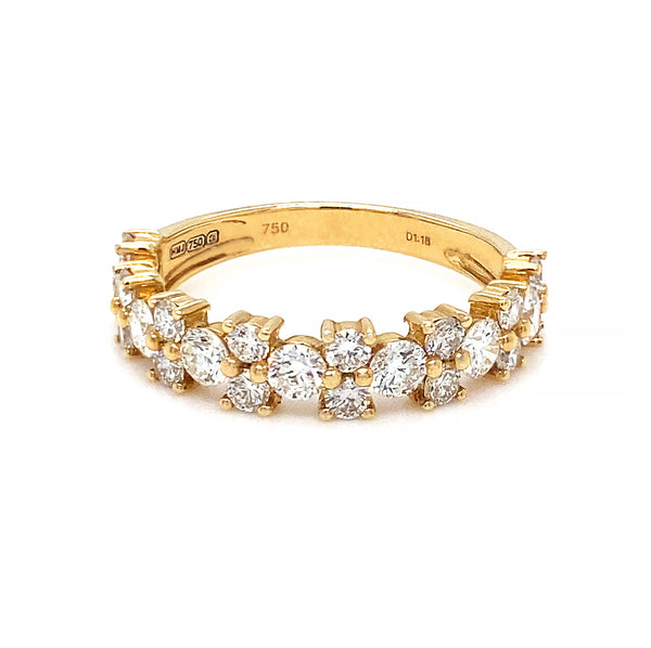 18K Yellow Gold 1.18ct Diamond Fancy Ring