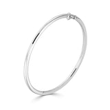 9CT White Gold Polished Round Solid Bangle