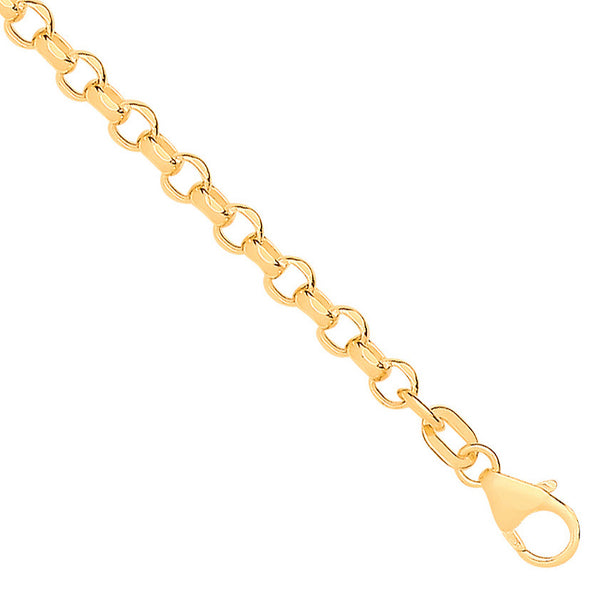 14ct Yellow Gold Hollow Round D/c Belcher 3.3mm Chain