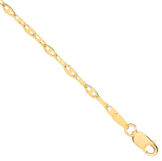 14ct Yellow Gold Hollow Shiny Anchor 2.2mm Chain
