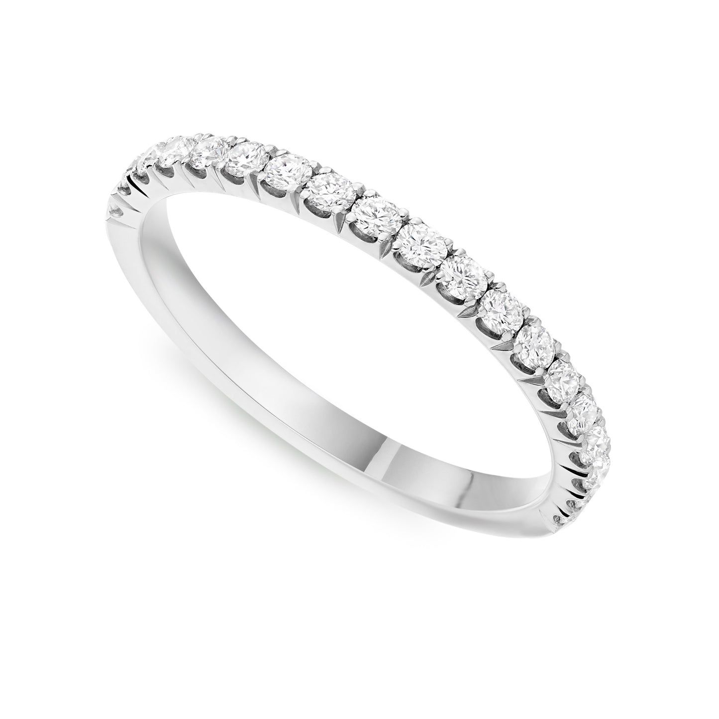 Platinum 0.24ct Diamond Half Eternity Ring