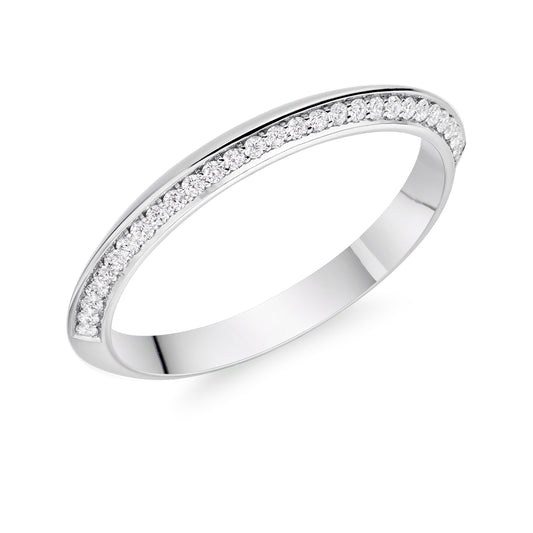 Platinum 0.15ct Diamond Half Eternity Ring