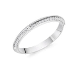 Platinum 0.15ct Diamond Half Eternity Ring