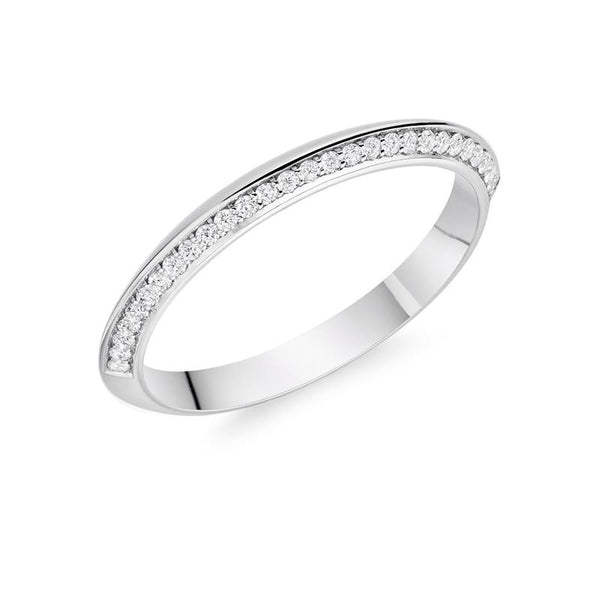 Platinum 0.15ct Diamond Half Eternity Ring