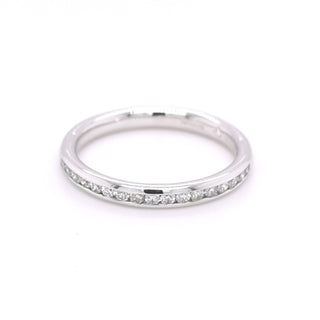 Platinum 0.25ct Diamond Set Half Eternity Ring