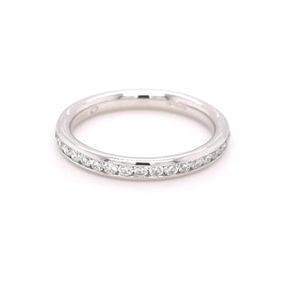 Platinum 0.35ct Diamond Set Half Eternity Ring