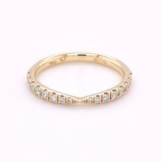 18ct Yellow Gold 0.31ct Diamond Set Pinched Eternity Ring
