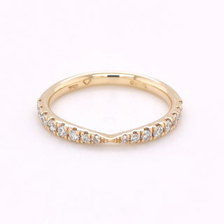 18ct Yellow Gold 0.31ct Diamond Set Pinched Eternity Ring