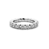 18K White Gold 1.02ct Diamond Stretchy Ring