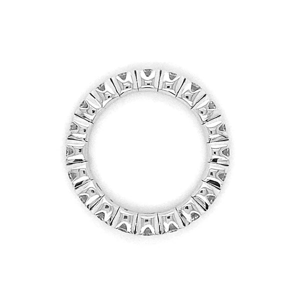18K White Gold 1.02ct Diamond Stretchy Ring